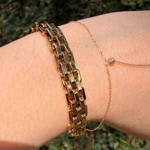 18K Gold Plated Stainless Steel Chain Mesh Bracelet - Elegant Women's Jewelry